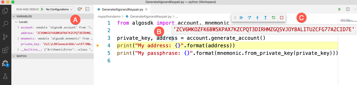 Using VS Code with Python | Algorand Developer Portal
