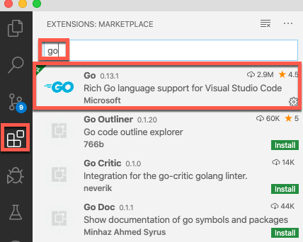 Using VS Code with Go | Algorand Developer Portal